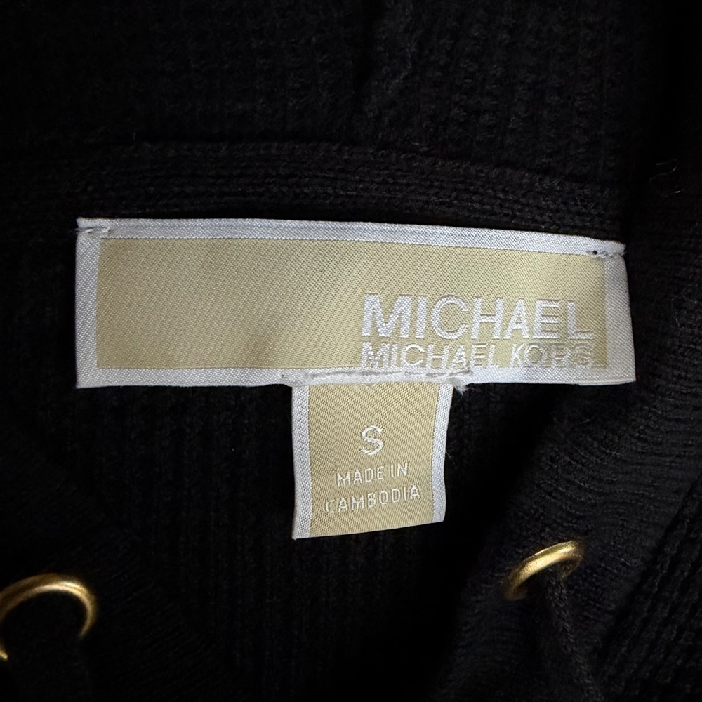 Michael Kors Black Knitwear with Gold Details